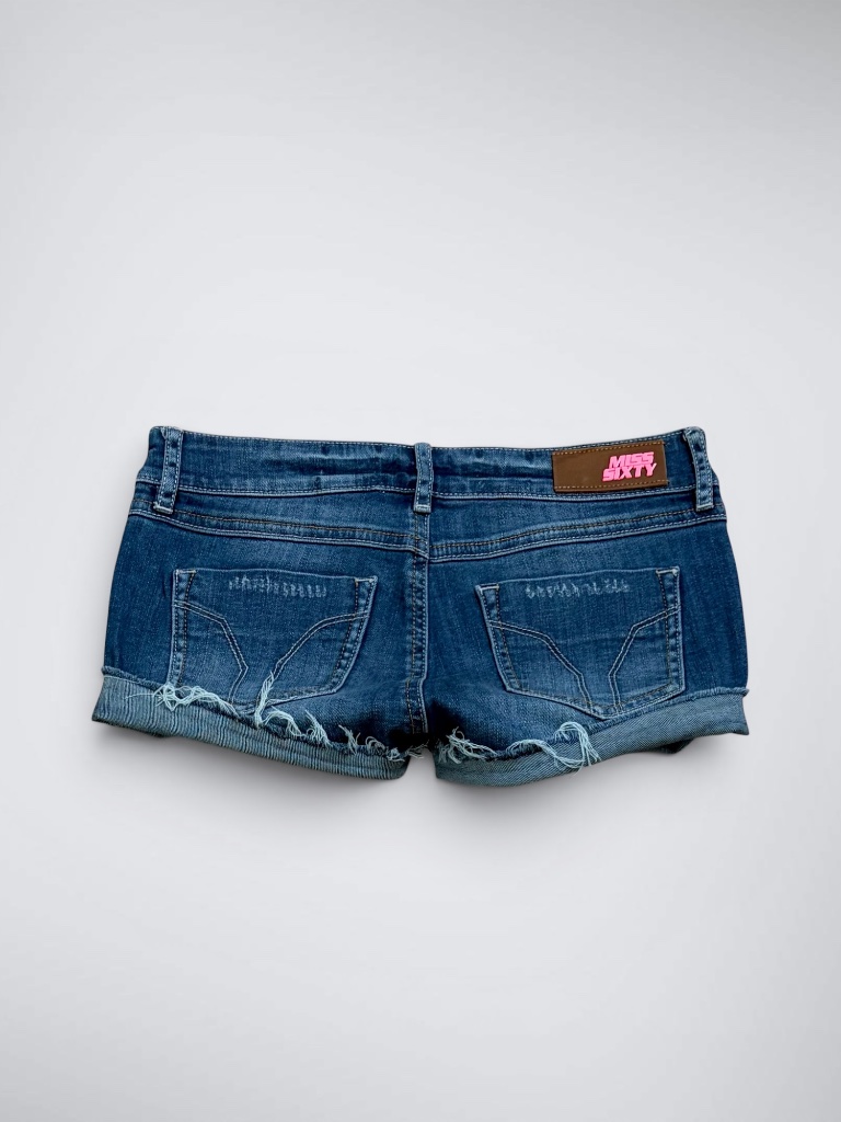 Early 2000s Miss Sixty Low Rise Micro Denim Shorts